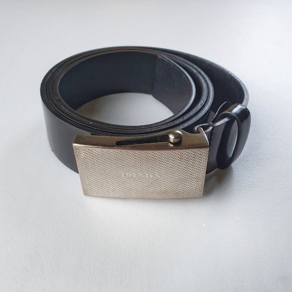 PRADA Black Leather Belt